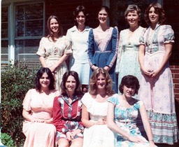 Row 1: Kelley Golden, Mary Snyder, Laura Kilpatrick, Debbie Heard Row 2: Jennie Floyd, Lisa Johnson, Christie Causey, Mrs. Floyd, Sue Howard