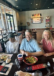 Breakfast at Newk's Susan McCaleb, Barry Ragsdale, Teri Gillam
